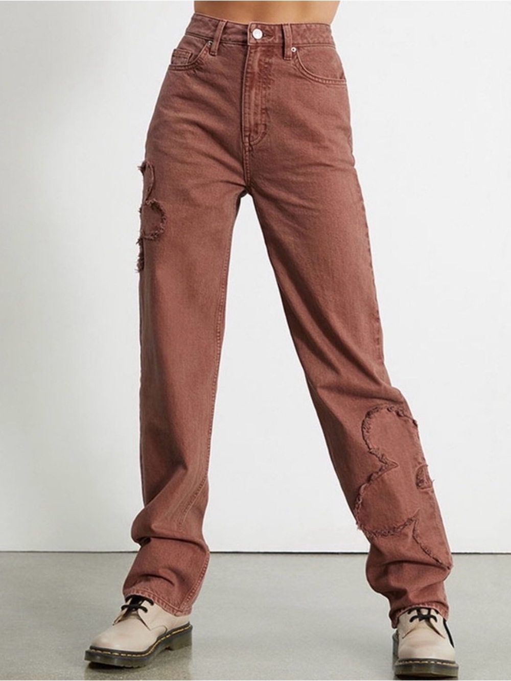 PacSun Eco Pink Flower Patch '90s Boyfriend Jeans